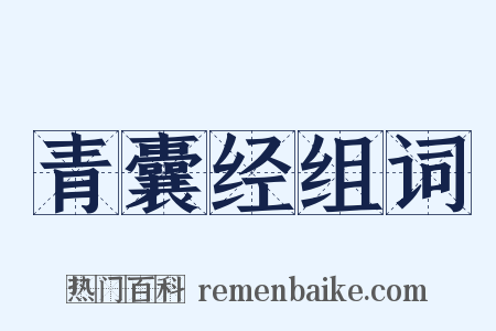 青囊经组词是什么意思的图片